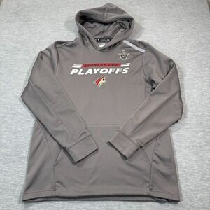 Fanatics Hoodie Mens‎ Large Gray Arizona Coyotes Playoffs Pullover NHL